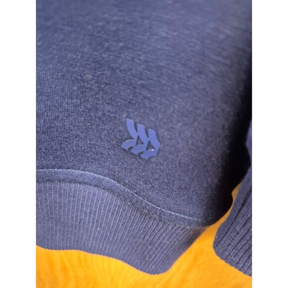 Men's Navy Blue Long Sleeve Crewneck Sweatshirt - Picture 6 of 6